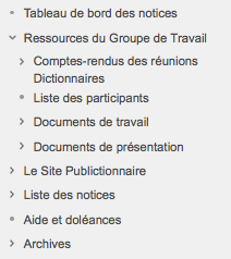 Menu du wiki Publictionnaire