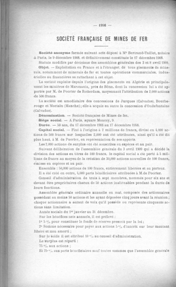 Reproduction de la page 1996 de l’annuaire CAC 1913
