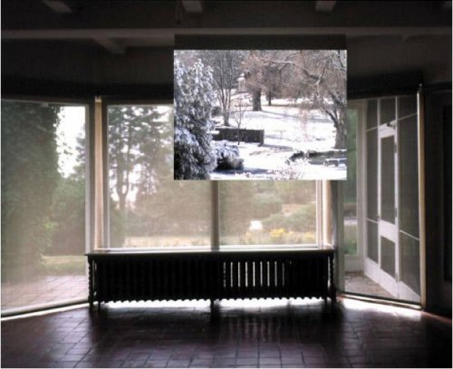 Machine For Taking Time, vue de l’installation vidéo au pavillon Gairloch Gardens des Oakville Galleries ©&nbsp;David Rokeby (2002)